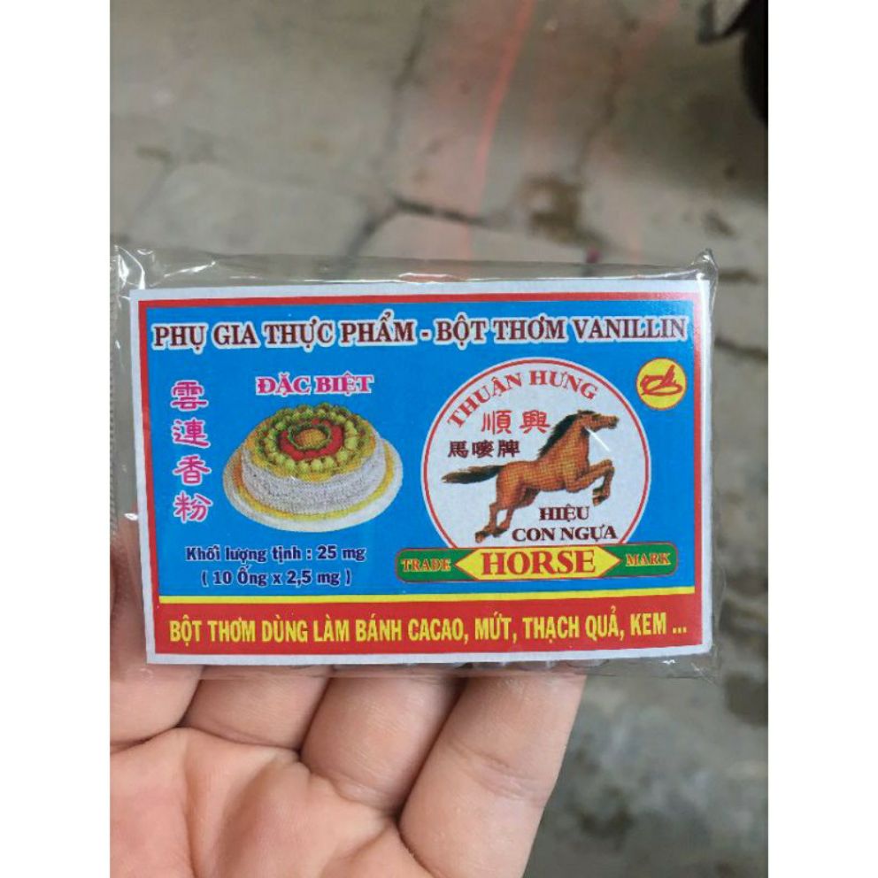 Set 20 ống Bột thơm vani Thuận Hưng hiệu Con Ngựa