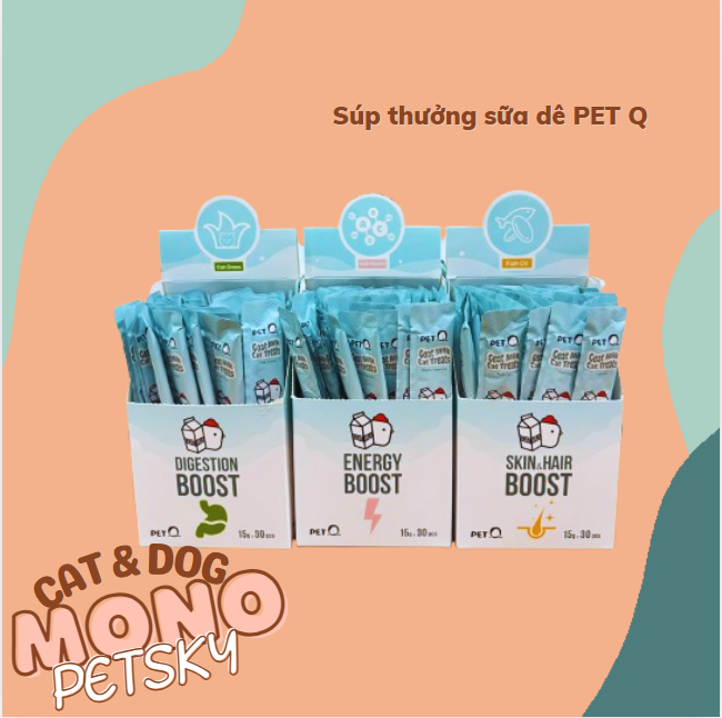 Súp thưởng sữa dê PetQ dành cho mèo mọi lứa tuổi