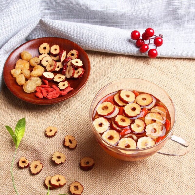 Táo đỏ thái lát - trà hoa natural thảo mộc