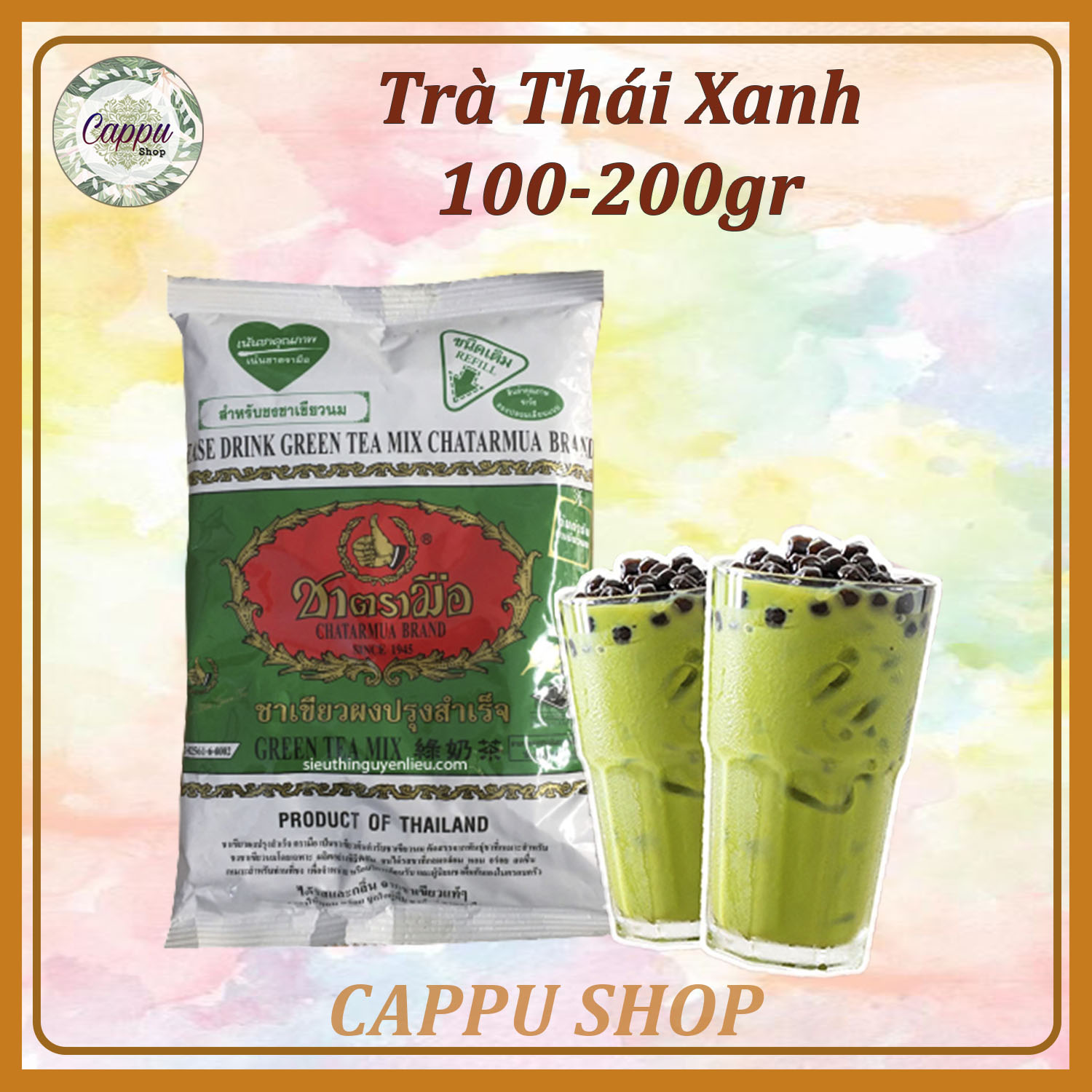 Trà thái xanh, nguyên liệu làm trà sữa -