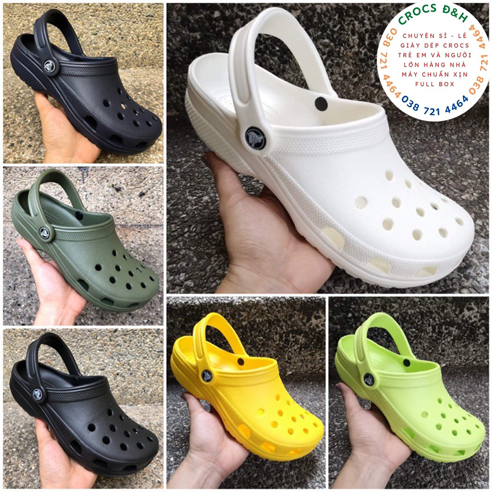 Giày dép crocs - dép sục nhựa crocs band classic cho cả nam và nữ chống thấm nước, chống trơn trượt, chống hôi chân, hàng nhà máy xuất xịn, đầy đủ hộp hoặc túi crocs