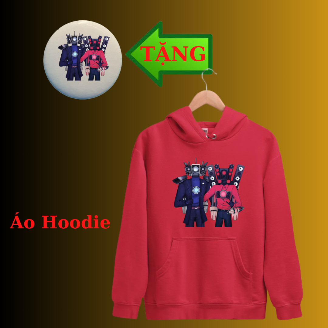 Áo Hoodie bé trai bé gái in mẫu Titan TV Man TV Titan Speakerman Cameraman chất vải nỉ có lót bông m