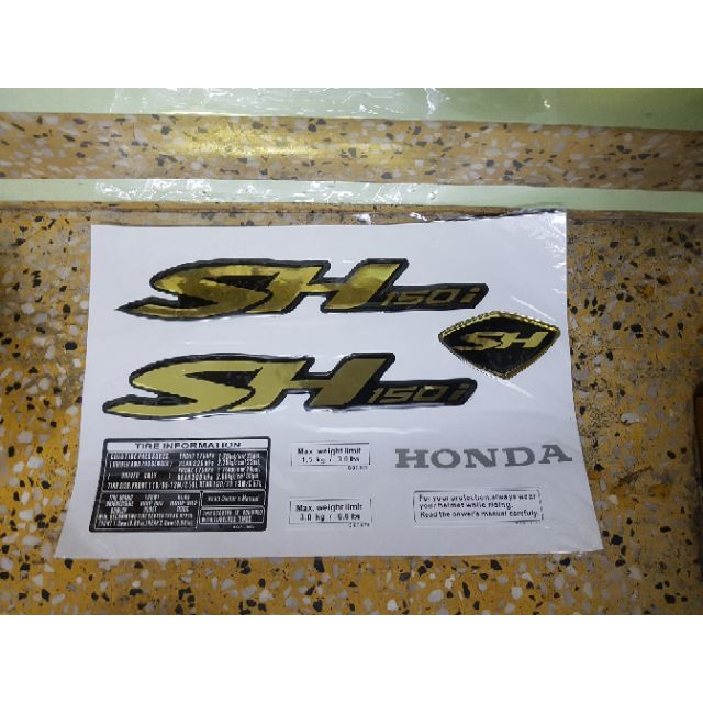 Tem thông số SH 150i nhập Ý nổi đẹp (trang trí thân xe máy Honda 2008