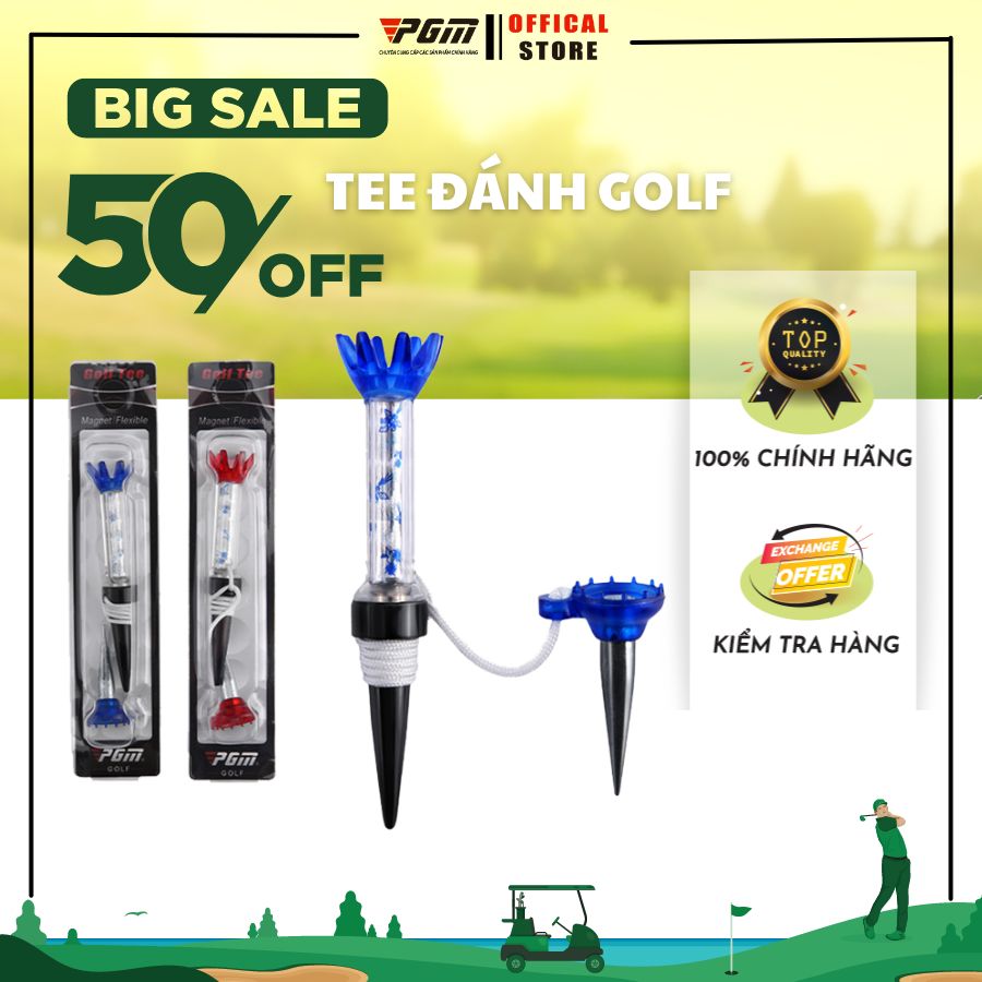 Tee golf, tee đánh bóng, pgm, tee golf từ tính, tee golf có chân cắm phụ, que đỡ bóng chất lượng cao