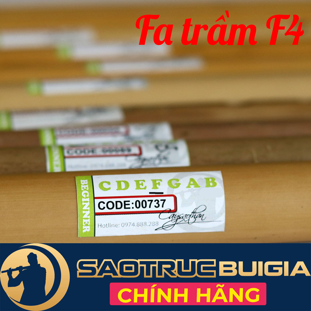Sáo trúc Fa trầm (F4) - Sáo trúc Bùi Gia Beginner - Cho người mới tập chơi - Tặng tài liệu học cơ bản