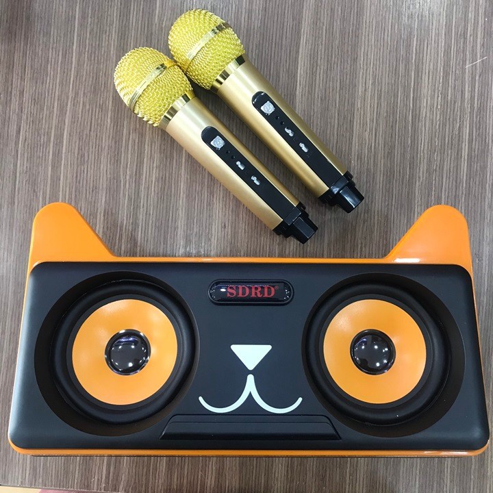ComBo 2 Mic Kèm Loa Karaoke SD 305 - Kết nối bluetooth âm thanh hay bền đẹp có bảo hành- Phù hợp hát karaoke tại nhà, đi phượt, dã ngoại cực kì tiện dụng - Kết nối: KHÔNG DÂY - Bảo Hành 12 Tháng