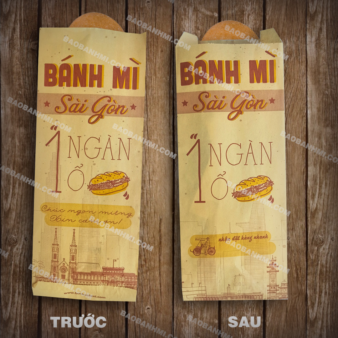 Túi và bao bánh mì Sài Gòn Xưa Cũ - TBD03 - Thùng 1000 túi