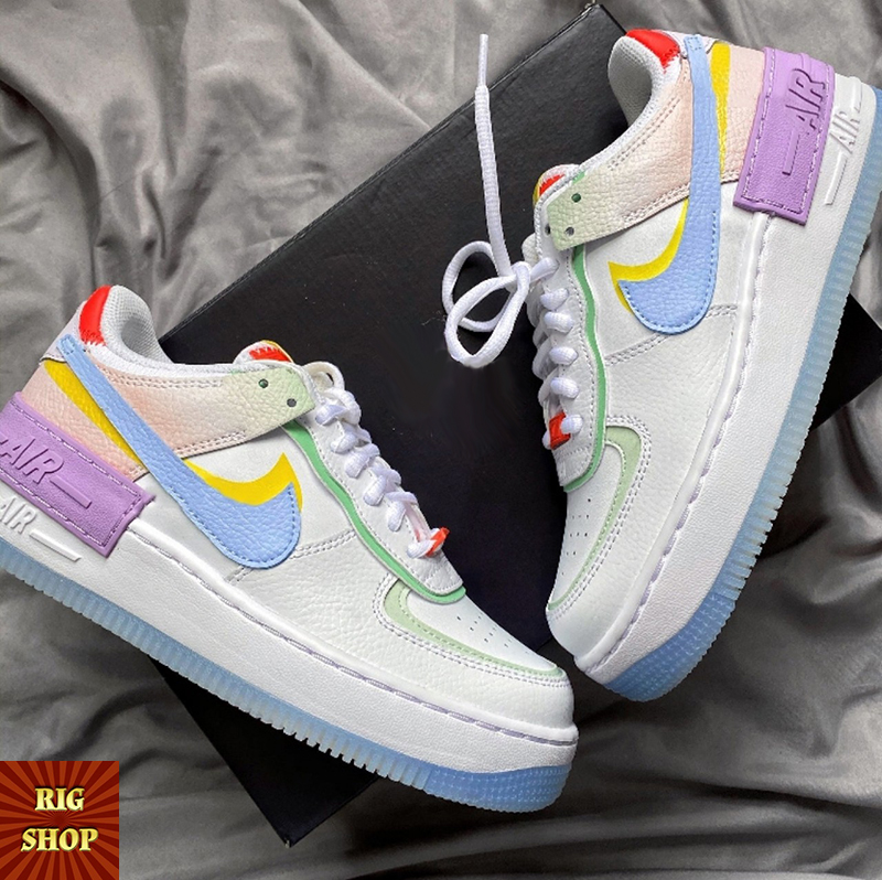 Giày thể thao sneaker nữ af1 shadow macaroon diamond canday