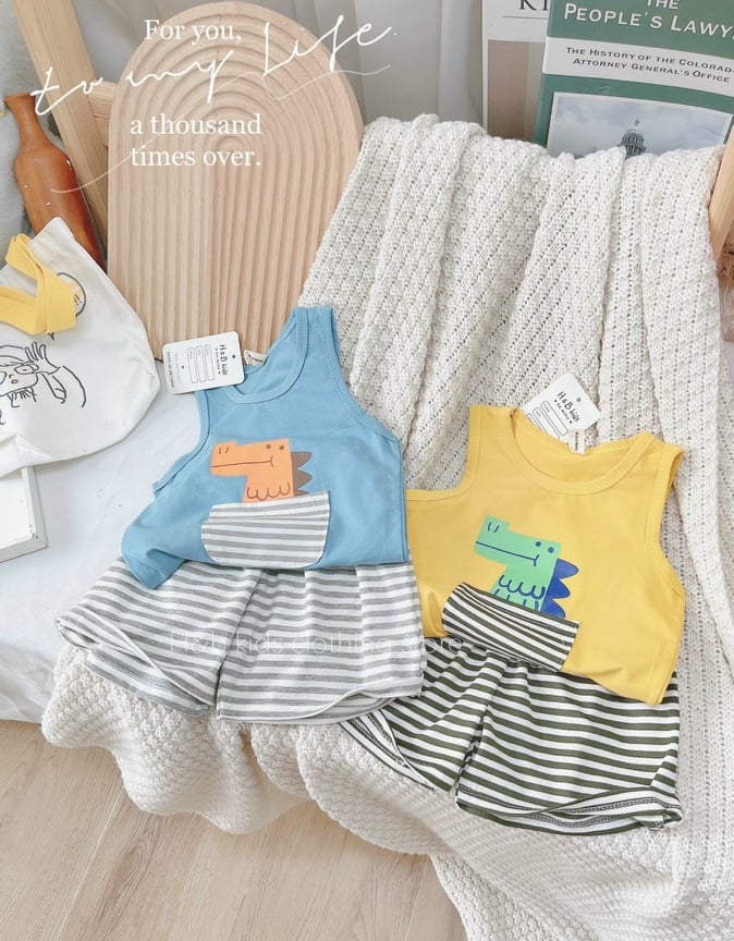 Bộ thun ba lỗ cho bé 8-18kg