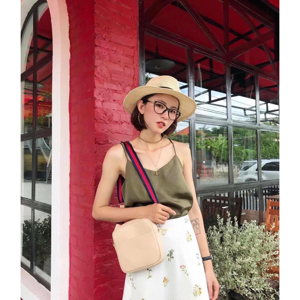 [VẢI VOAN ĐẸP] Áo 2 dây voan tim - áo hai dây nữ dễ phối đồ