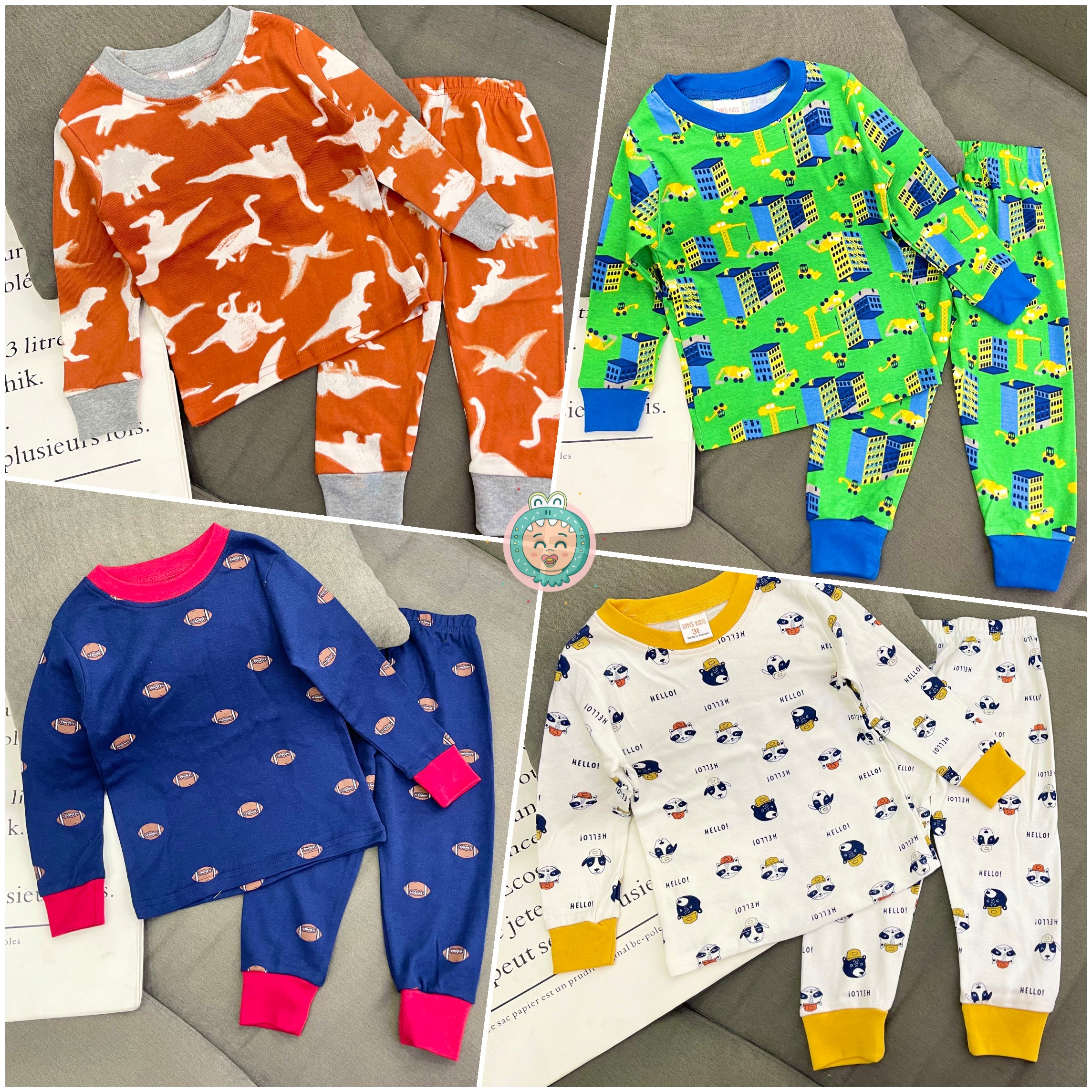 [HCM](8-20KG) Bộ Dài Tay Xuất Khẩu Cho Bé Trai - Thun Cotton 100% (NHẮN TIN CHỌN MẪU THOẢI MÁI HOẶC NGẪU NHIÊN)