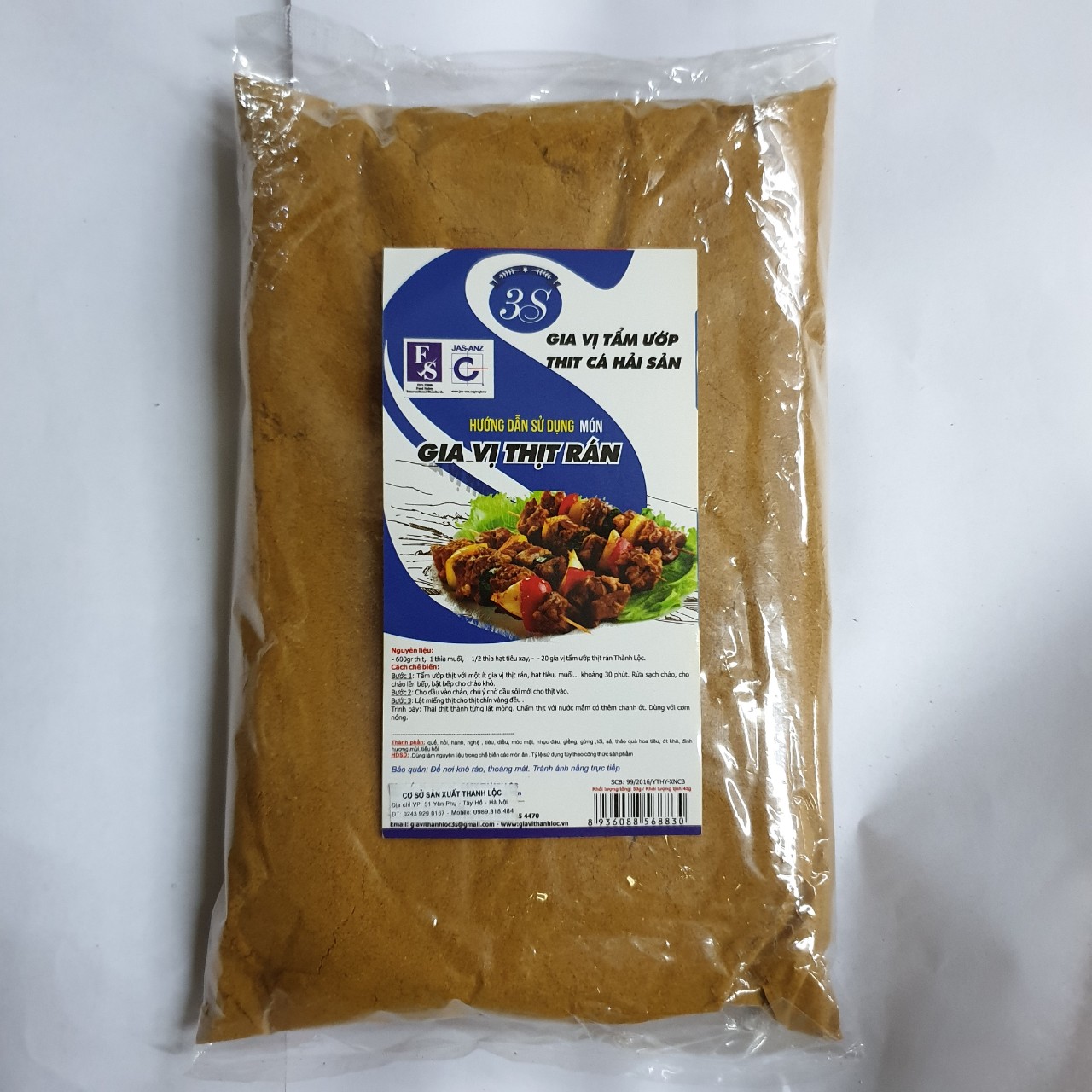 Gia vị thịt rán gói 500gr - bí quyết ướp thịt rán thơm ngon, trọn vị