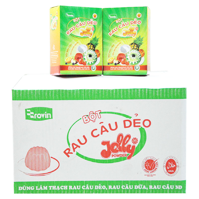 Thùng 20 hộp bột rau câu dẻo Hoàng Yến hộp 120g x 20 hộp rau câu dẻo jelly đông sương Gia store