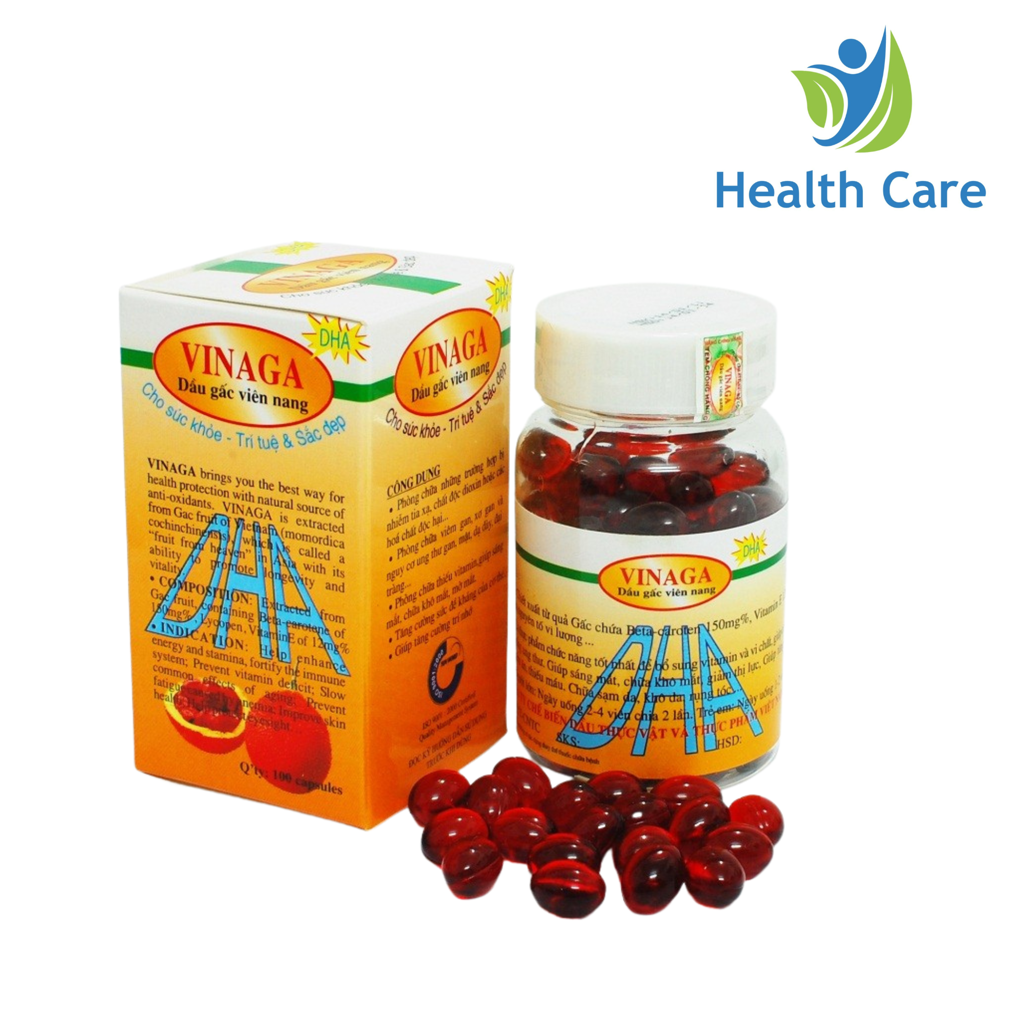 Dầu gấc vinaga-dha 100 viên