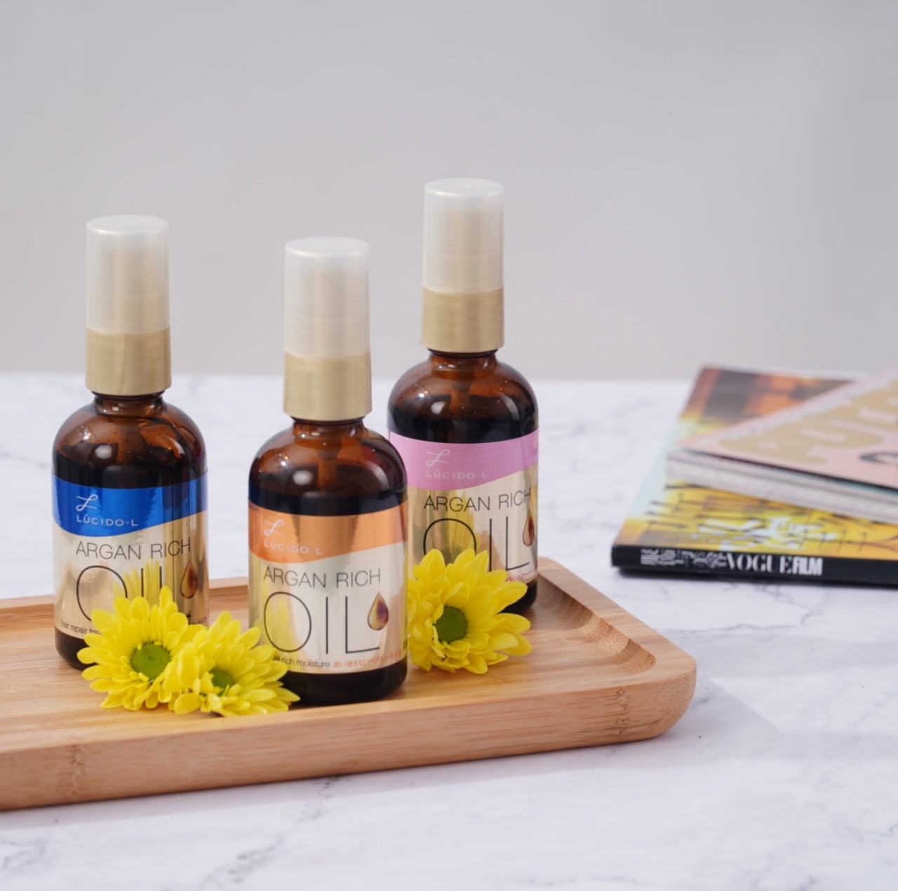 Dầu dưỡng tóc mềm mượt thơm Argan Oil xả khô Lúcidol-L Hair Repair Treatment Oil 60ml vuốt tóc nữ khô xơ bóng mượt giảm chẻ ngọn thẳng duỗi chính hãng giảm rụng hư tổn giữ vào nếp
