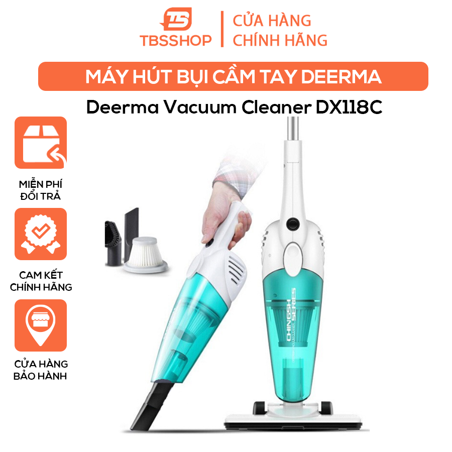Máy hút bụi cầm tay deerma dx118c công xuất 18000pa 600w