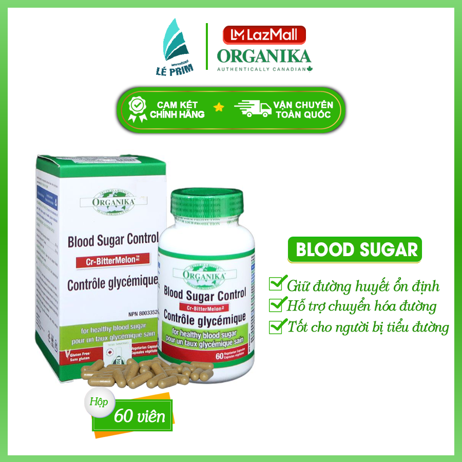 Viên uống hỗ trợ đường huyết Organika Blood Sugar Control 60 viên