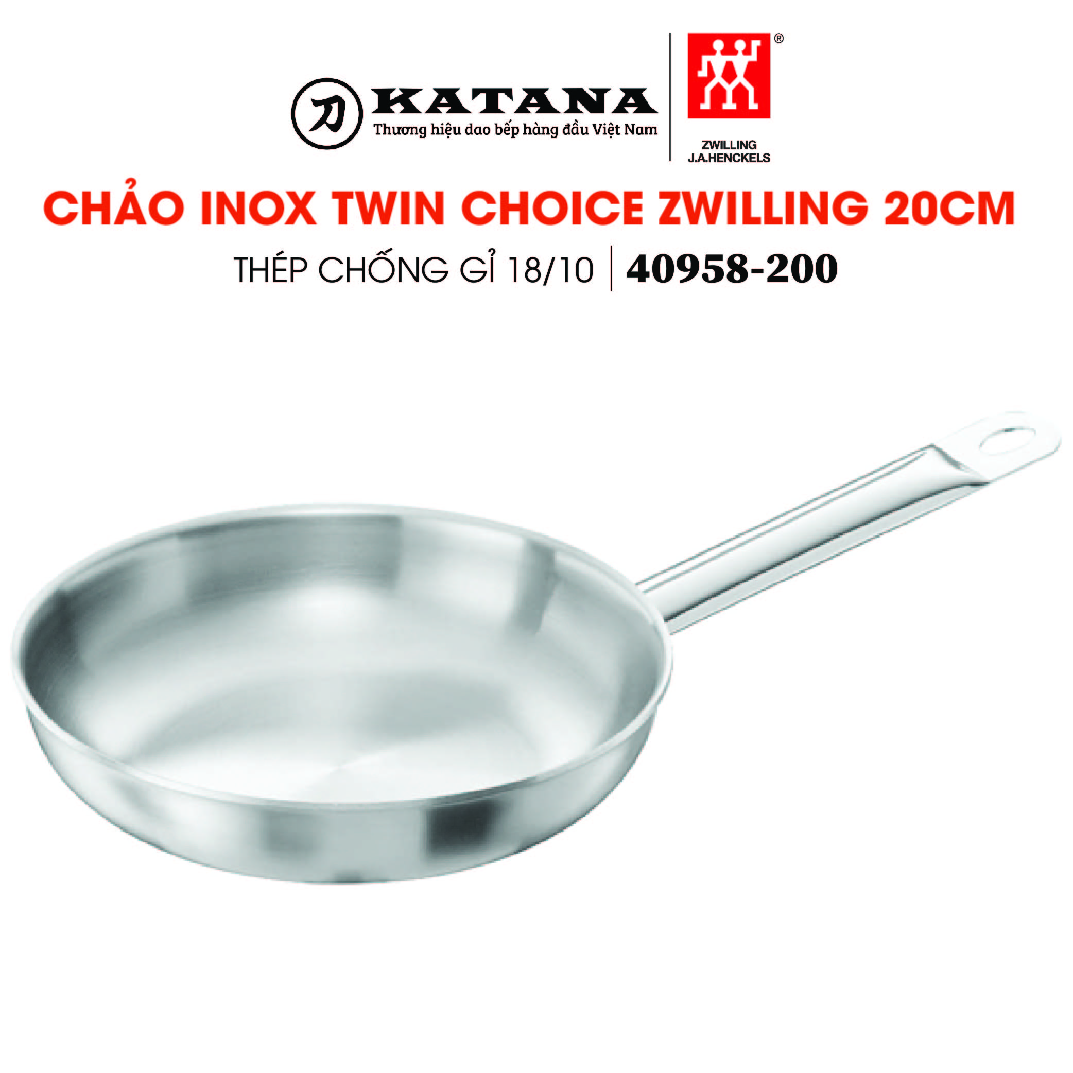 Zwilling - chảo inox twin choice - 20cm