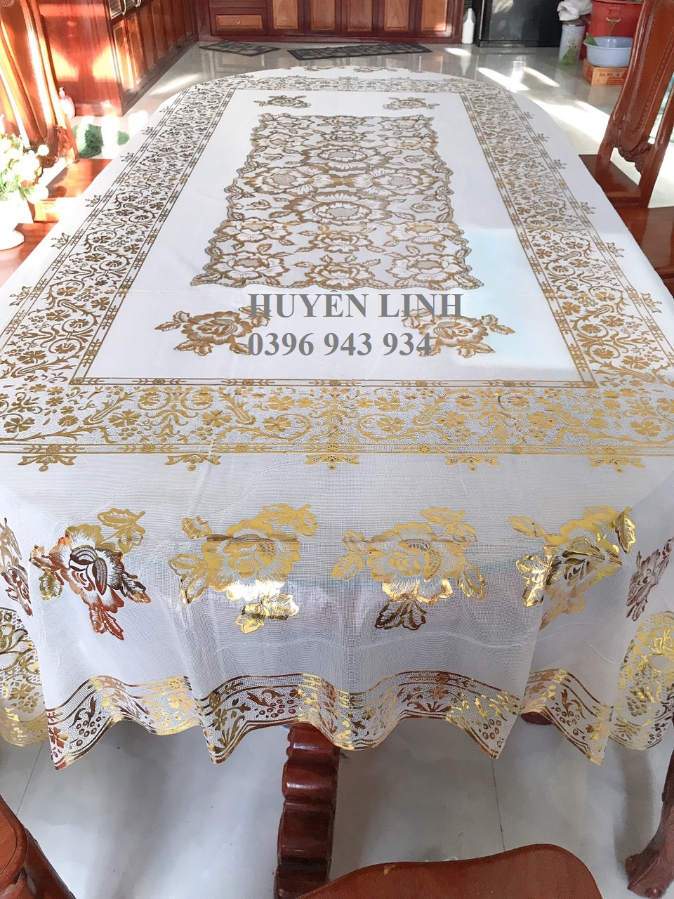 Khăn trải bàn đủ kích thước DÙNG CHO BÀN CHỮ NHẬT HOẶC OVAN ĐỀU ĐƯỢC NHÉ CẢ NHÀ