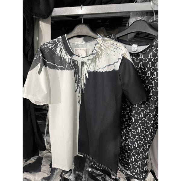 Áo thun tay lỡ hoạ tiết cánh chim form rộng nam nữ hot