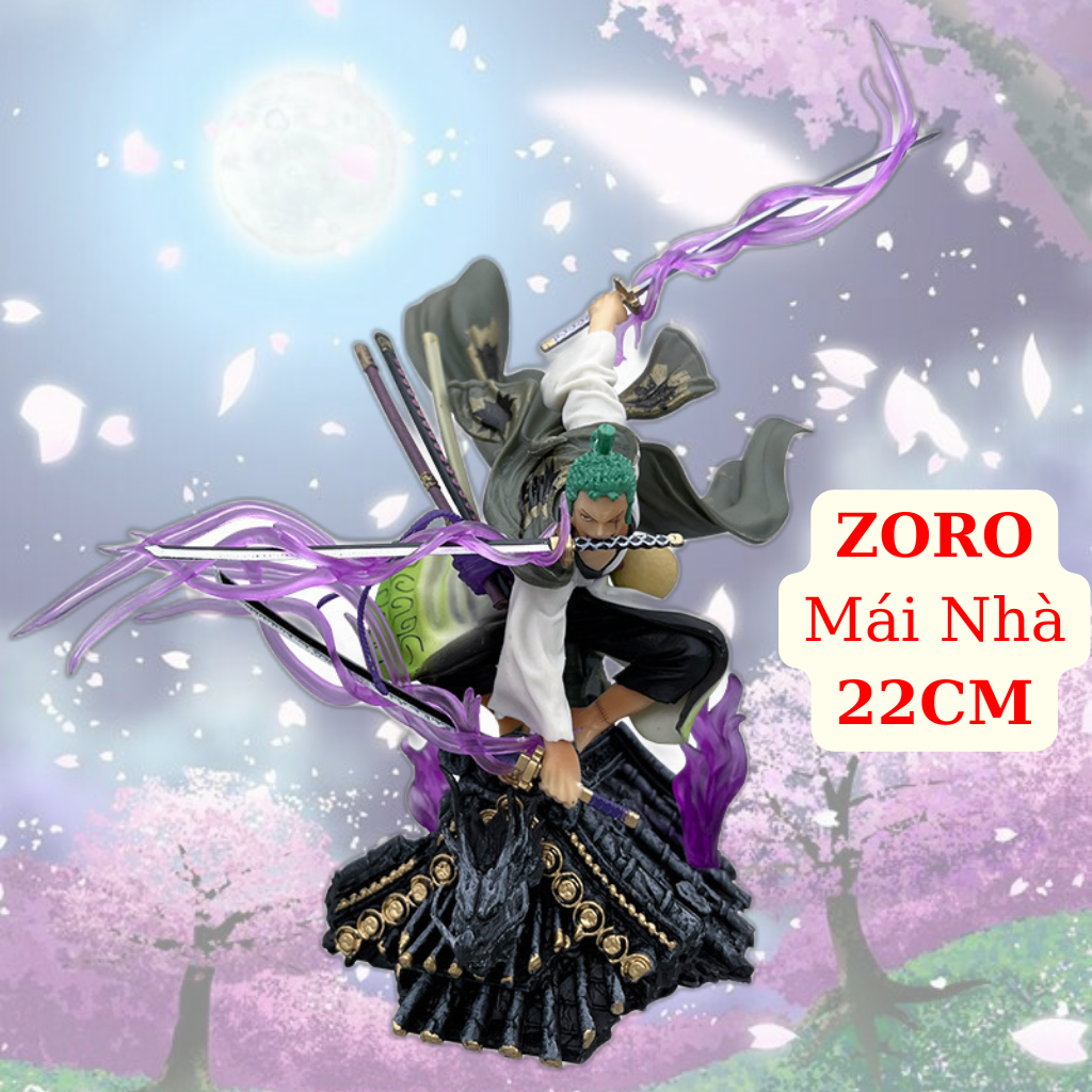 Mô Hình Zoro Wano 22cm Mái Nhà 3 Kiếm Mô hình One Piece Figure Mô Hình Anmie One Piece Luffy Vua Hải Tặc