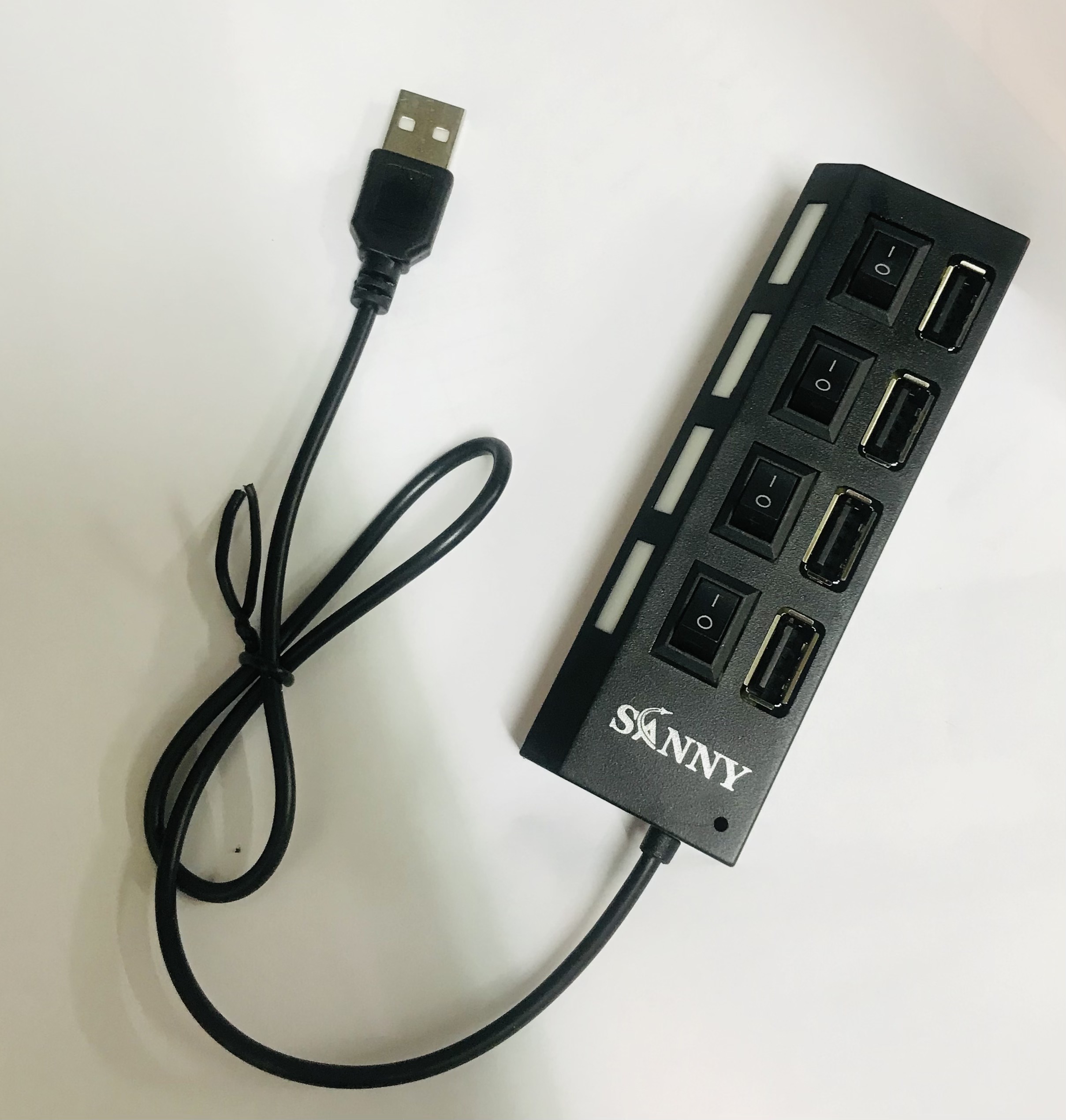 (HCM) Bộ chia USB 4 cổng có công tắc Hub 4 port 2.0 SANNY cao cấp màu ngẫu nhiên