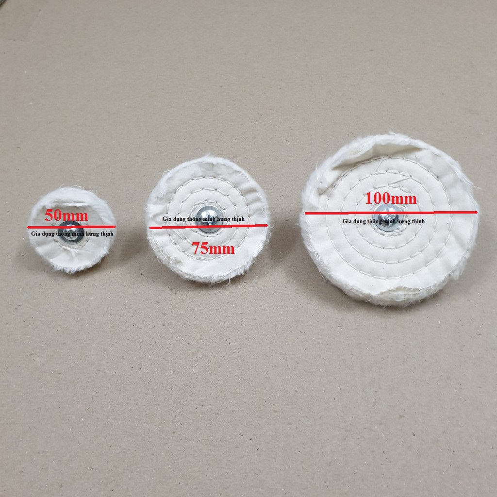 đầu phớt lông cừu đánh bóng xe - Đầu đánh bóng trang sức resin bằng bằng bông vải mềm sqt tools (giá 1 đầu bông vải)