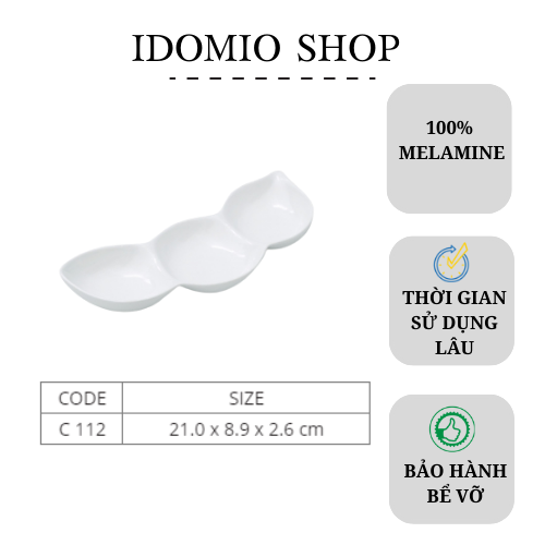 Chén nước chấm 3 ngăn - c112
