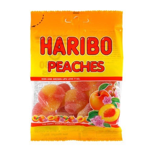 Kẹo dẻo haribo đào “peaches” – gói 80g