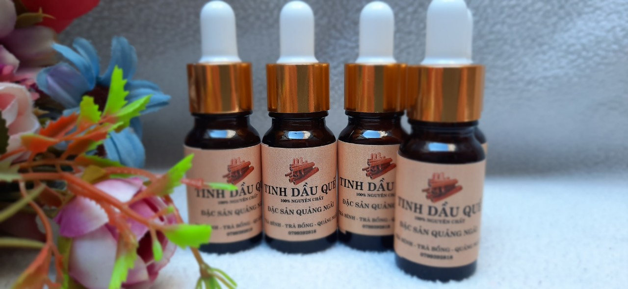 Tinh dầu quế nguyên chất 100% đậm đặc - xuất xứ trà bồng quảng ngãi 10ml