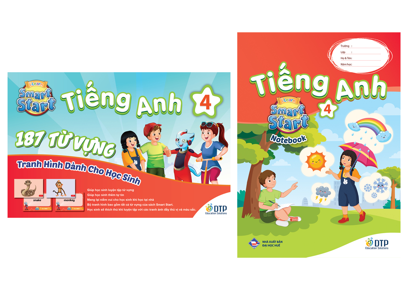 Sách - DTPbooks - Combo Tiếng anh 4 I-learn smart start Student's cards + notebook