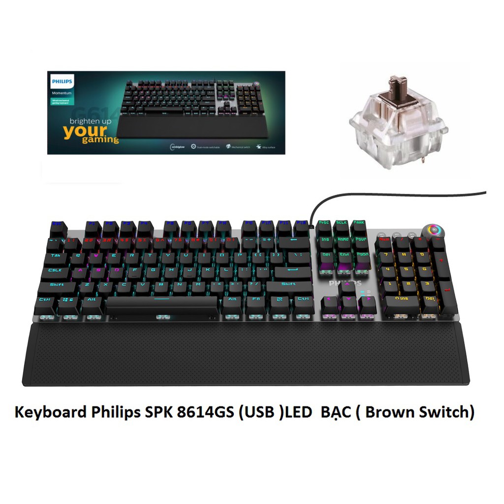 Bàn Phím Cơ Gaming Keyboard ALTEC LANSING 8614GR (Phím cơ, Red Switch, 19 chế độ LED)