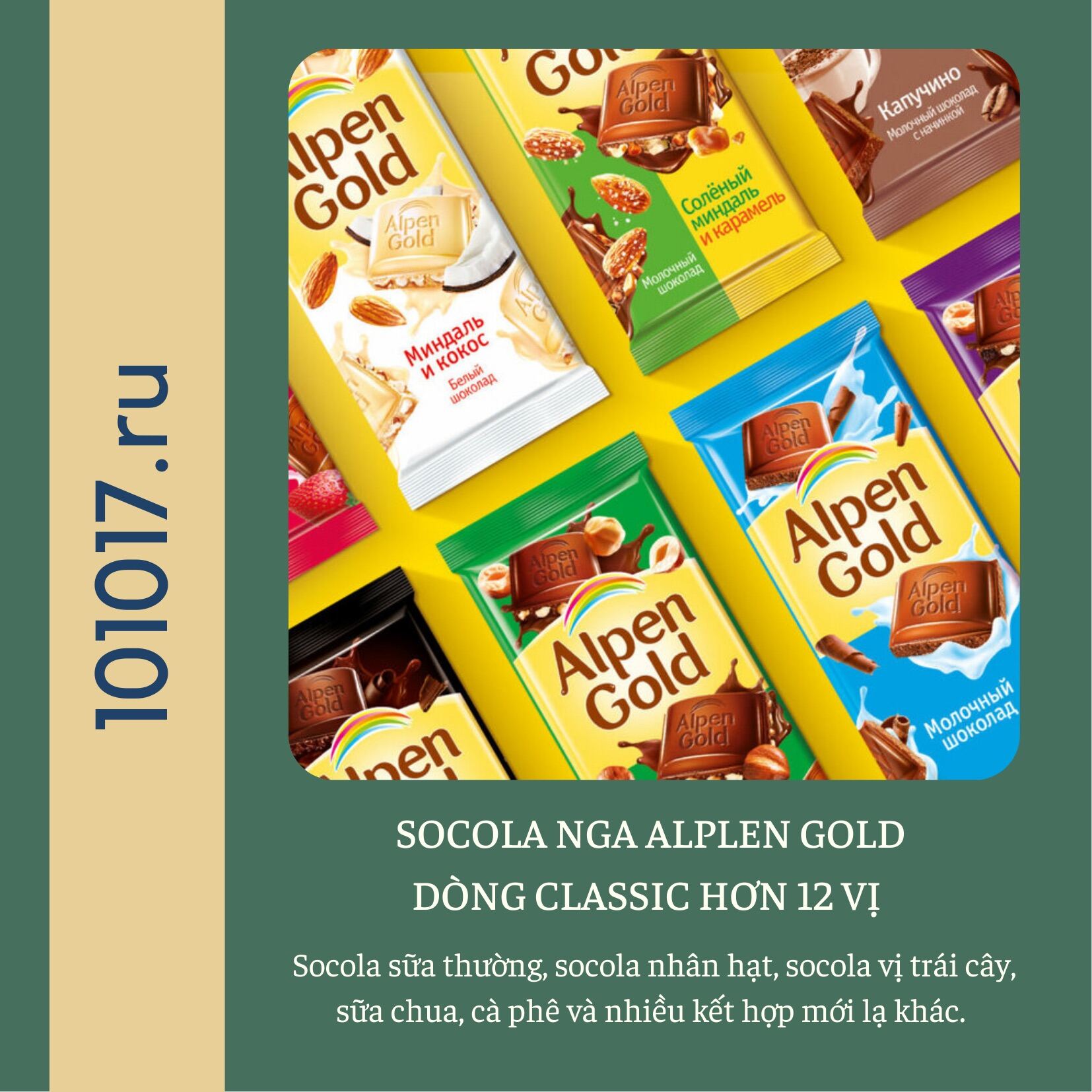 Socola nga alpen gold dòng classic 12 vị