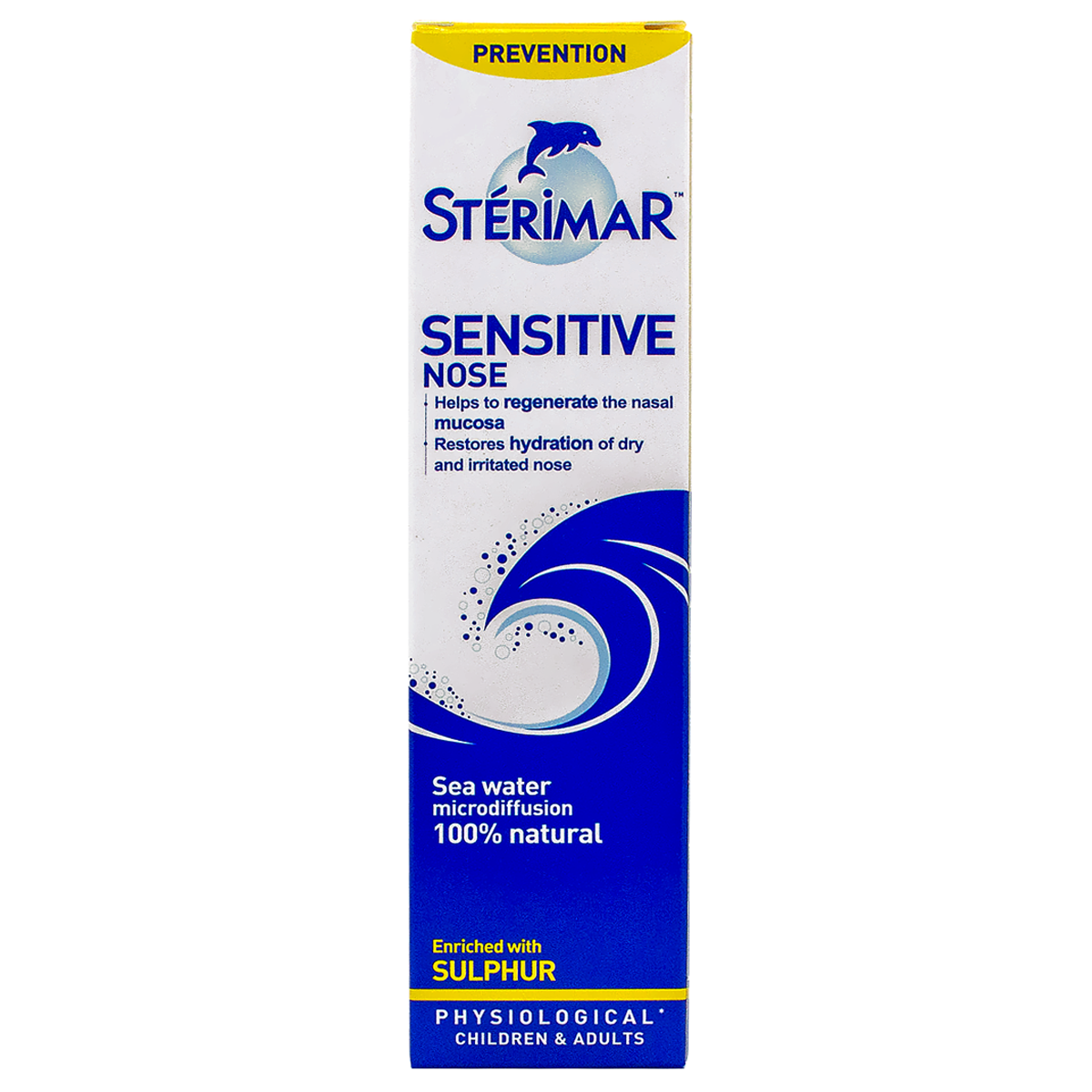 [HCM]Xịt Muối Biển Sterimar Sensitive Nose Enriched With Sulphur Vệ Sinh Mũi Hằng Ngày 50ml