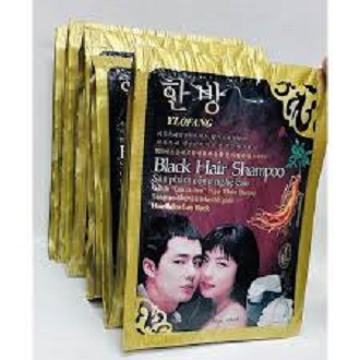 Combo 10 gói Dầu Gội nhuộm Đen Tóc Black Hair Shampoo