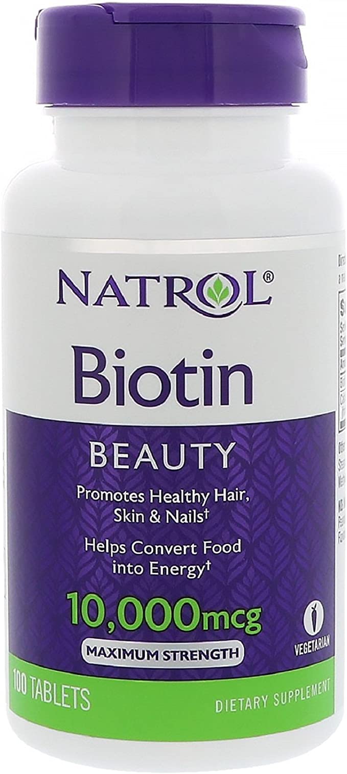 Natrol Biotin 10.000mcg - Viên Uống Hỗ Trợ Mọc Tóc, Móng 100 viên