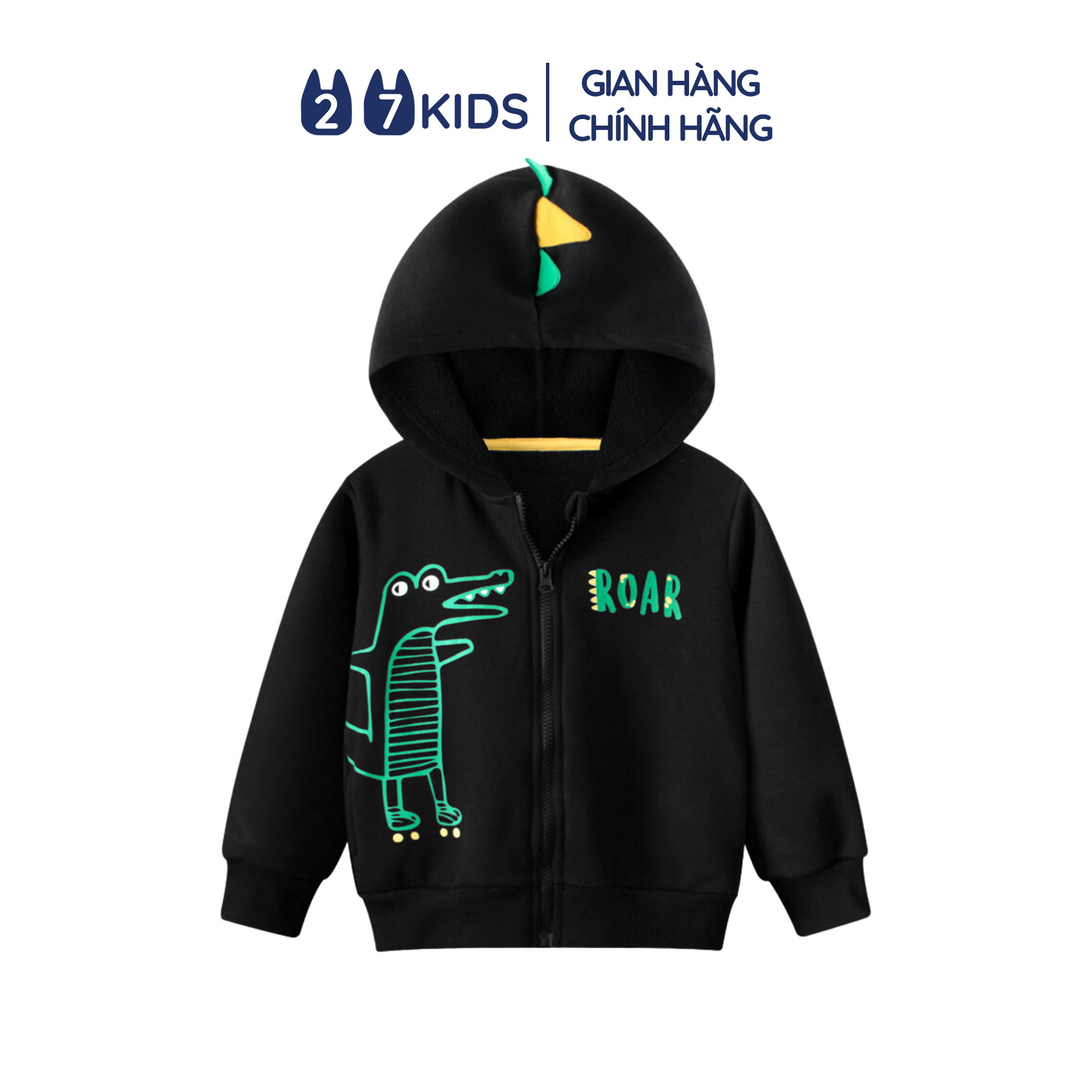 Áo khoác nỉ bé trai dài tay 27Kids áo ấm da cá lót nỉ bông nam cho trẻ từ 2-10 tuổi BLCO2