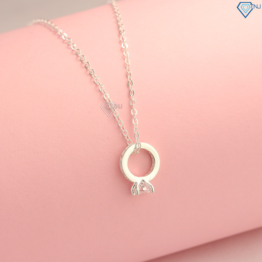 Dây chuyền bạc nữ đơn giản mặt chiếc nhẫn DCN0453 - Trang Sức TNJ
