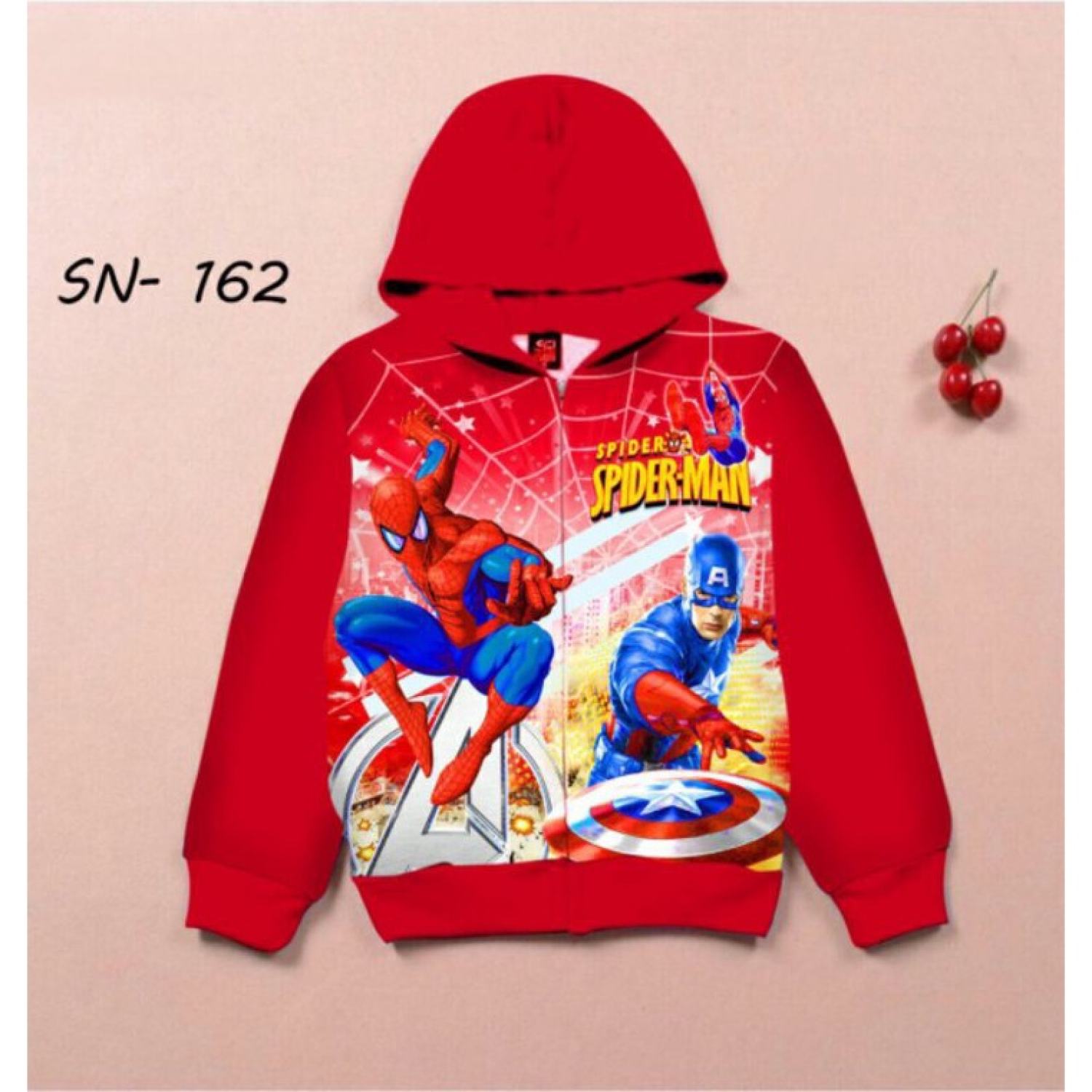 Áo khoác chống nắng bé trai siêu nhân người nhện biệt đội siêu anh hùng
