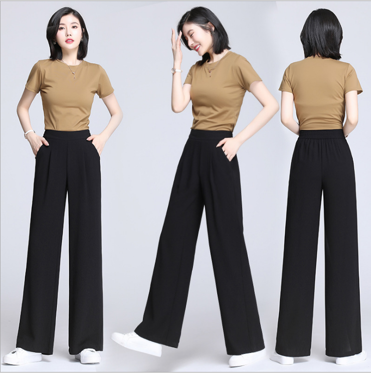 Quần ống rộng culottes xuông dài, quần lưng cao kiều Hàn Quốc cho nữ