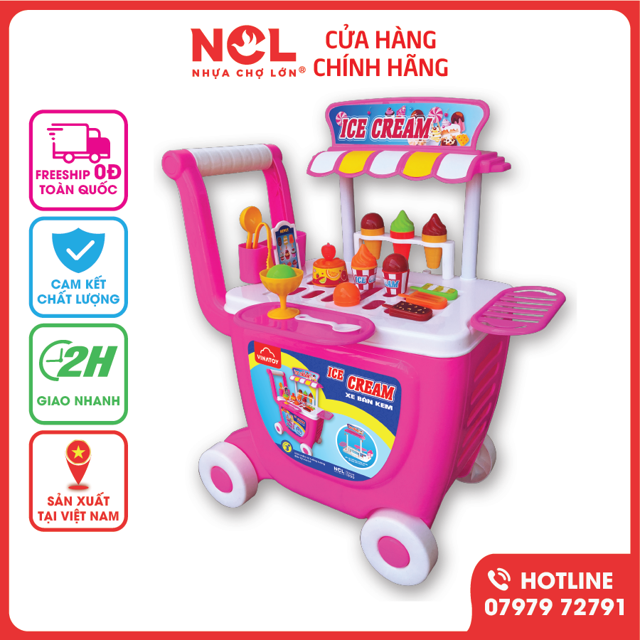 Đồ chơi xếp hình trẻ em xe đẩy hàng