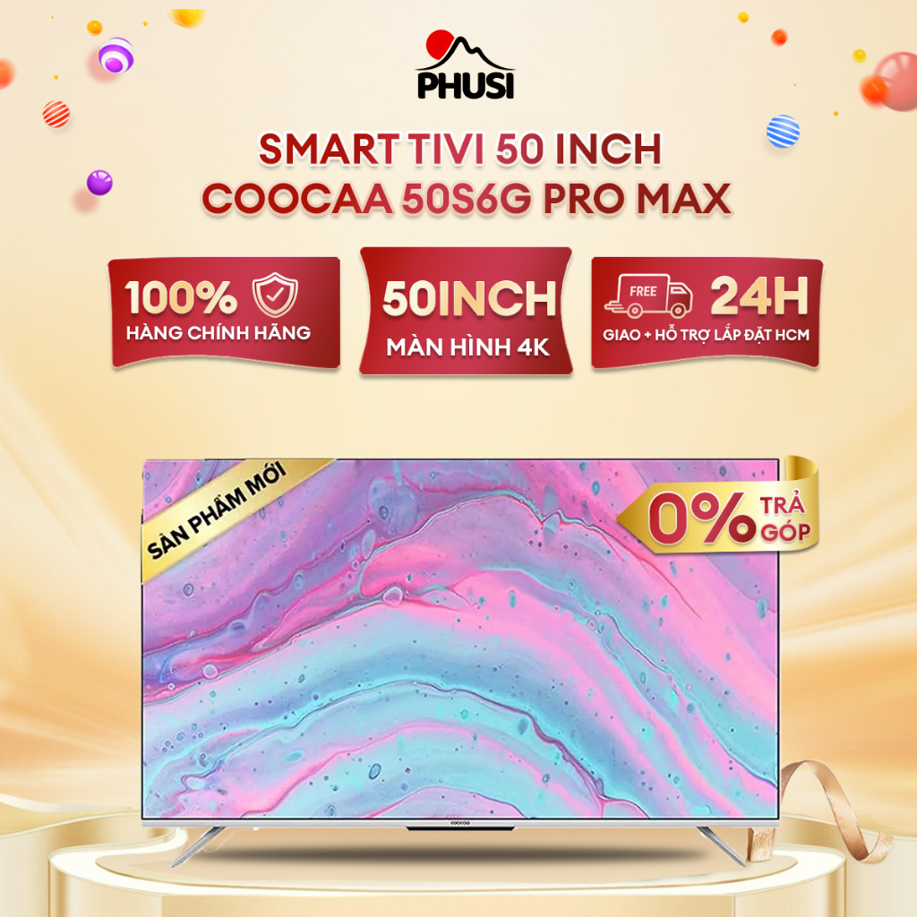 50s6g pro max - - smart tivi coocaa 50 inch 50s6g pro max - hàng chính hãng