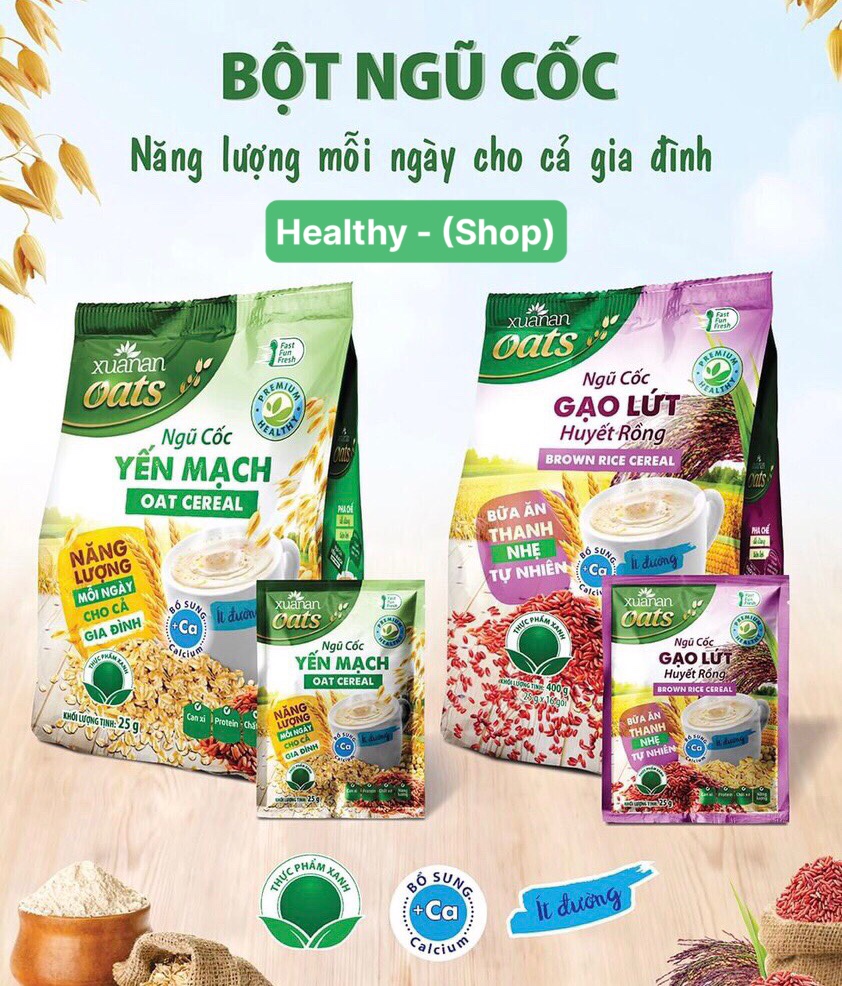 COMBO NC Yến Mạch 400gr + NC Gạo Lứt Huyết Rồng 400gr -  Tặng 1 Gói Y.Mạch