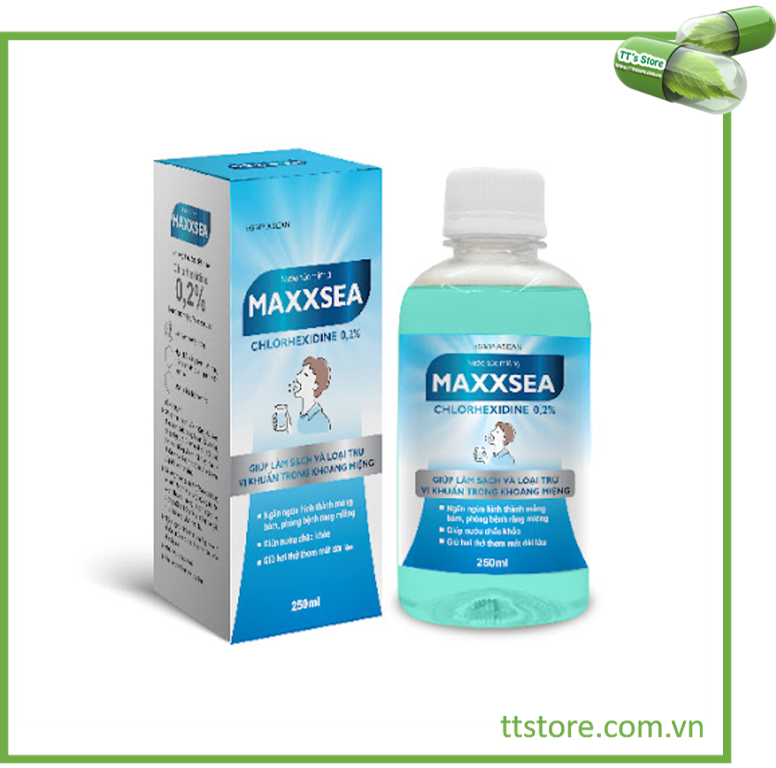 Nước súc miệng MAXXSEA - Chlorhexidine kháng khuẩn