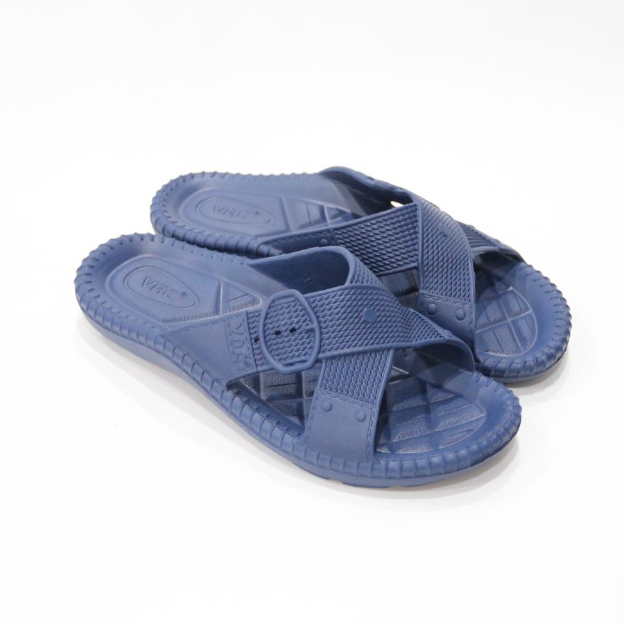 E168-1 men s navy blue dial massage slippers Eva solid foot piece