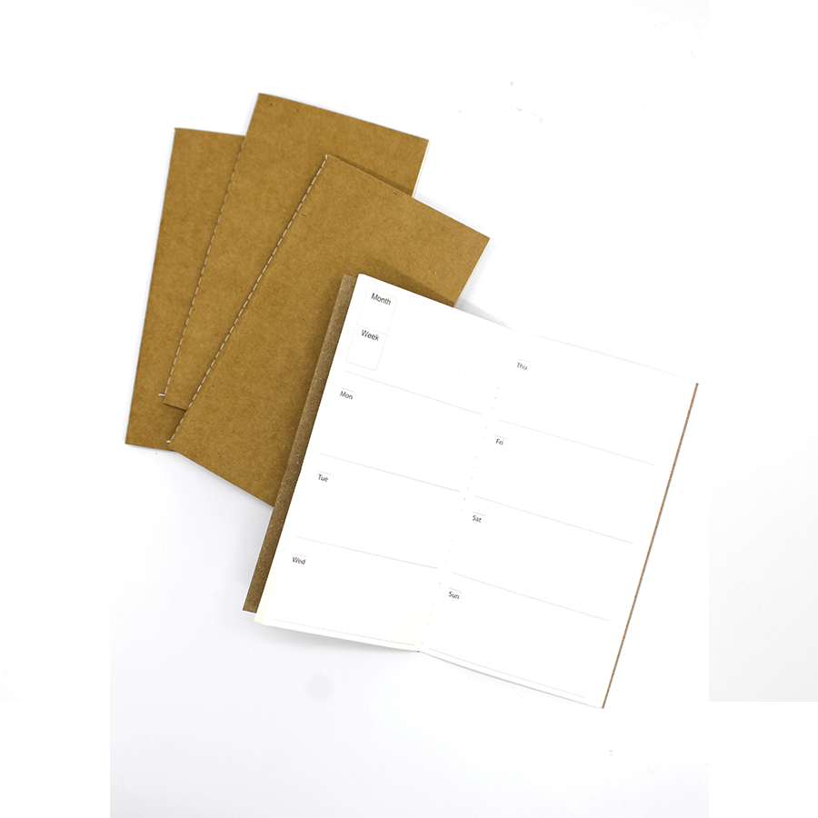 Sổ tay ghi chú, lõi sổ refill bìa Kraft size vừa các mẫu To do list, Planner, Dot, Trơn FOH