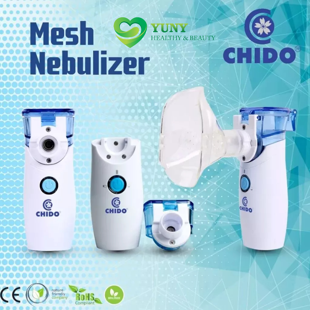 Máy Xông Mũi Họng Cầm Tay Chido YS-31 - Đầu Xông Cho Cả Người Lớn Và Trẻ Em, Công Nghệ Điện Dung Mesh Nebulizer Tiên Tiến,Nhỏ Gọn,Dễ Dàng Sử Dụng Chỉ Với 1 Nút Bấm,Sử Dụng Cả Pin Và Sạc Usb Cực Kỳ Linh Hoạt Khi Di Chuyển