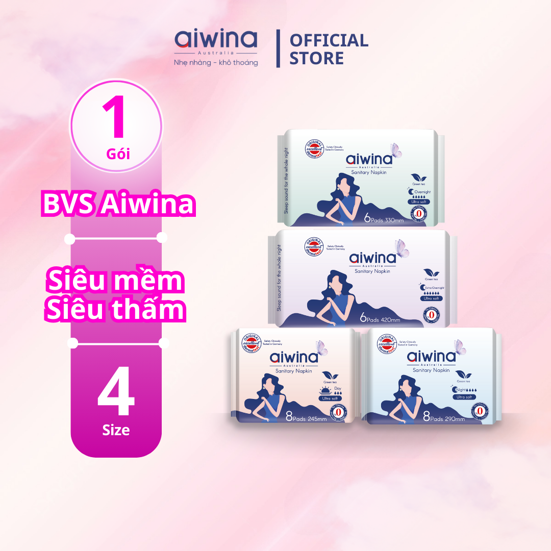 Aiwina ultra soft and thin sanitary napkins with wings-large pack