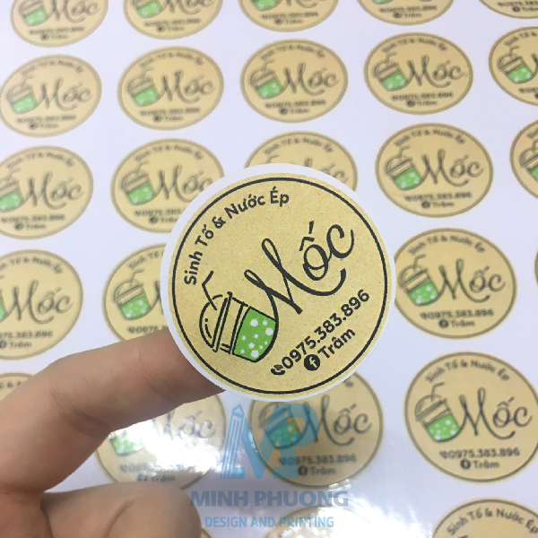 1.000 tem nhựa size 2cm - chống nước - in nhanh