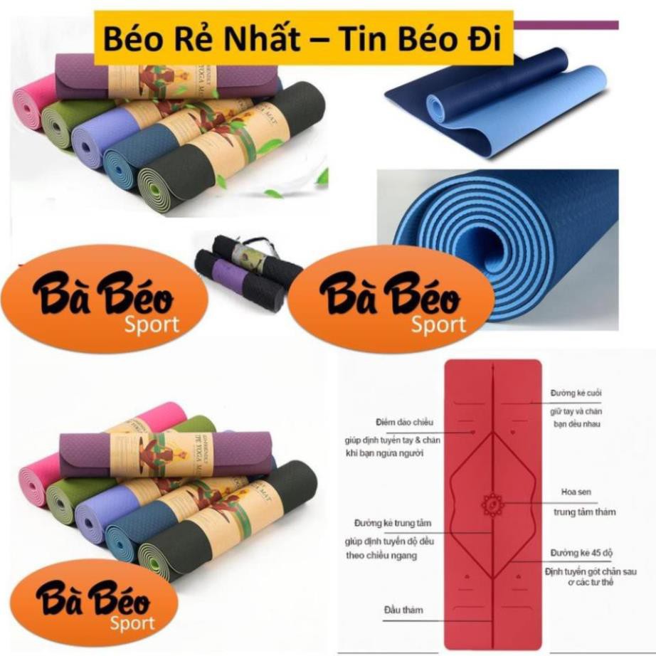 Thảm Tập Yoga Định Tuyến (Thảm Yoga Định Tuyến 2 Lớp thảm tập yoga,thảm tập gym tại nhà, Thảm tập thể dục,Thảm Yoga Mat) shop revato
